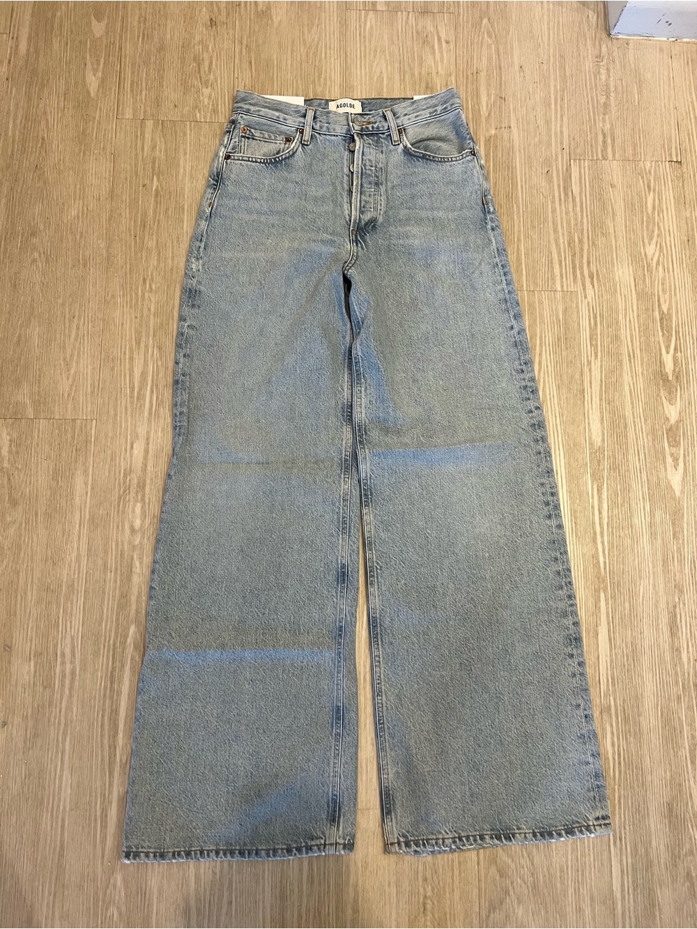NWT Agolde Dame Wide Leg Jeans 25 No Conflict - Picture 6 of 12
